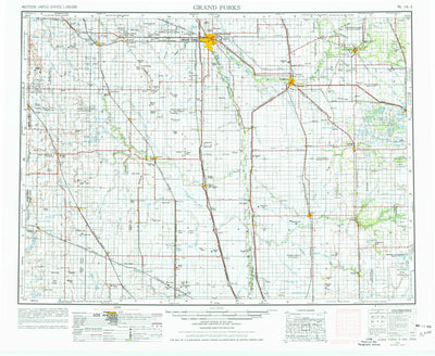 United States Geological Survey Grand Forks, ND-MN (1952, 250000-Scale) digital map