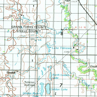 United States Geological Survey Grand Forks, ND-MN (1952, 250000-Scale) digital map