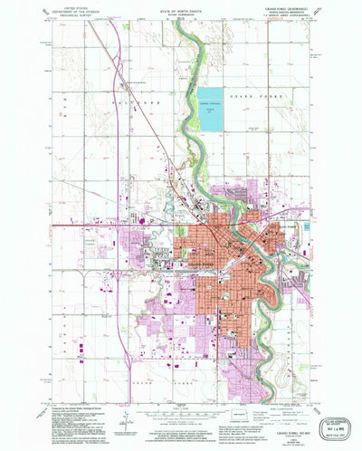 United States Geological Survey Grand Forks, ND-MN (1994, 24000-Scale) digital map