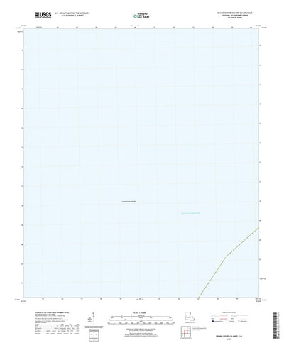 United States Geological Survey Grand Gosier Islands, LA (2020, 24000-Scale) digital map