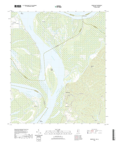 United States Geological Survey Grand Gulf, MS (2020, 24000-Scale) digital map