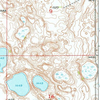United States Geological Survey Grand Harbor, ND (1951, 24000-Scale) digital map