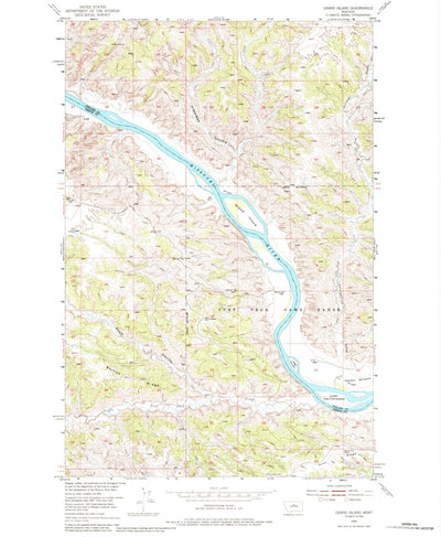 United States Geological Survey Grand Island, MT (1954, 24000-Scale) digital map