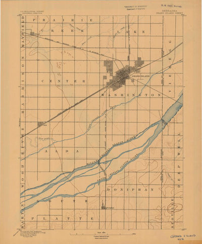 United States Geological Survey Grand Island, NE (1892, 62500-Scale) digital map