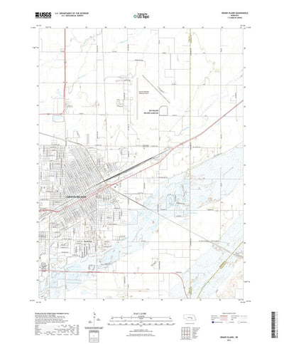 United States Geological Survey Grand Island, NE (2021, 24000-Scale) digital map