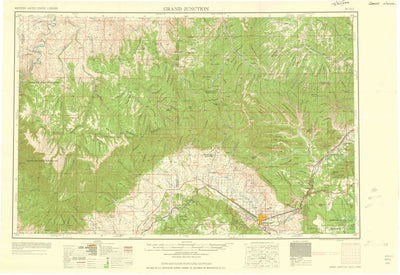 United States Geological Survey Grand Junction, CO-UT (1960, 250000-Scale) digital map