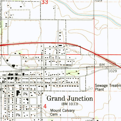 United States Geological Survey Grand Junction, IA (1982, 24000-Scale) digital map