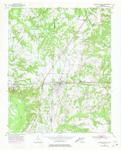 United States Geological Survey Grand Junction, TN (1950, 24000-Scale) digital map