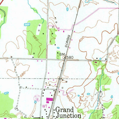 United States Geological Survey Grand Junction, TN (1950, 24000-Scale) digital map