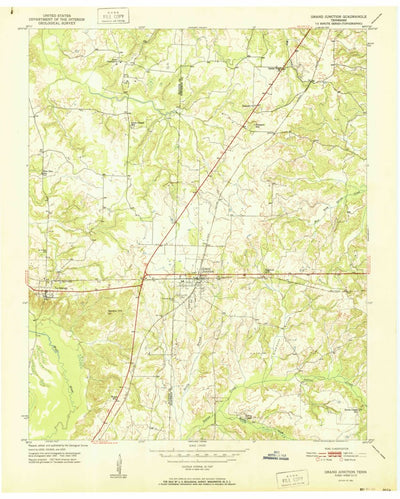 United States Geological Survey Grand Junction, TN (1951, 24000-Scale) digital map