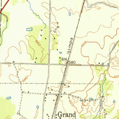 United States Geological Survey Grand Junction, TN (1951, 24000-Scale) digital map