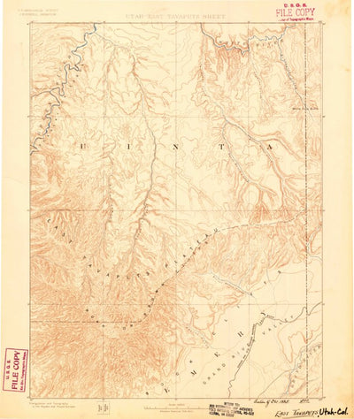 United States Geological Survey Grand Junction W, CO-UT (1885, 250000-Scale) digital map