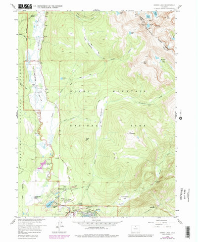 United States Geological Survey Grand Lake, CO (1958, 24000-Scale) digital map