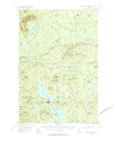 United States Geological Survey Grand Lake Seboeis, ME (1954, 62500-Scale) digital map