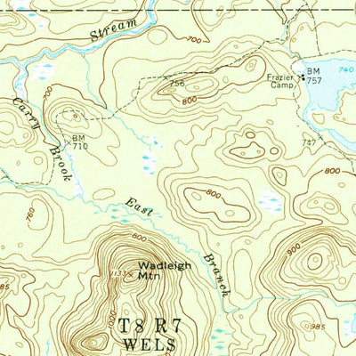 United States Geological Survey Grand Lake Seboeis, ME (1954, 62500-Scale) digital map