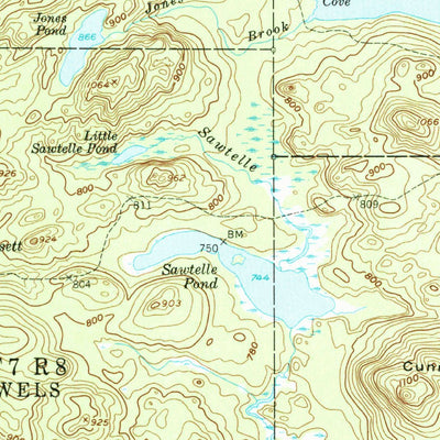 United States Geological Survey Grand Lake Seboeis, ME (1954, 62500-Scale) digital map