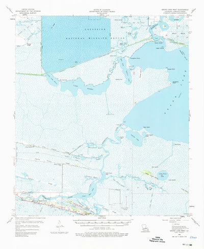 United States Geological Survey Grand Lake West, LA (1955, 62500-Scale) digital map