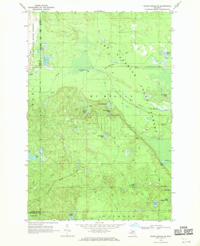 United States Geological Survey Grand Marais SE, MI (1968, 24000-Scale) digital map