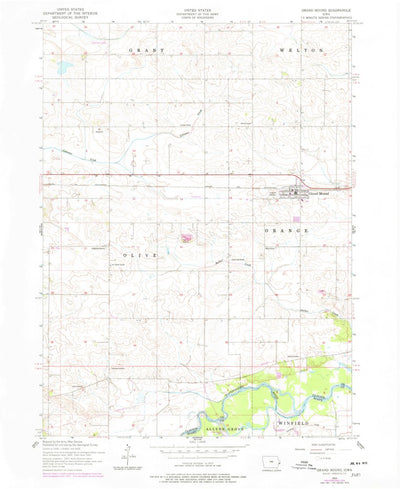 United States Geological Survey Grand Mound, IA (1953, 24000-Scale) digital map