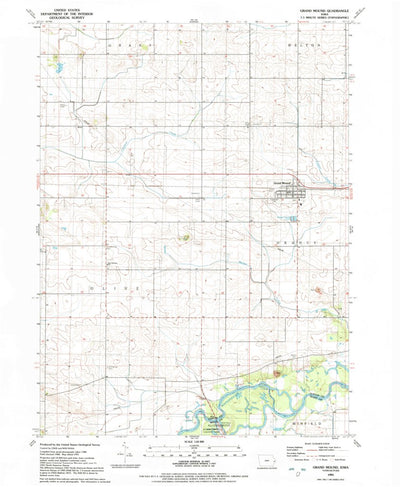United States Geological Survey Grand Mound, IA (1991, 24000-Scale) digital map
