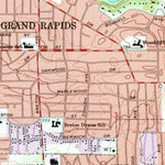 United States Geological Survey Grand Rapids East, MI (1967, 24000-Scale) digital map