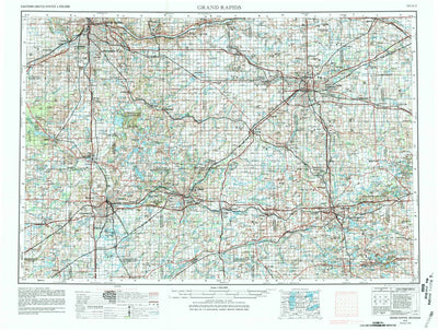 United States Geological Survey Grand Rapids, MI (1958, 250000-Scale) digital map