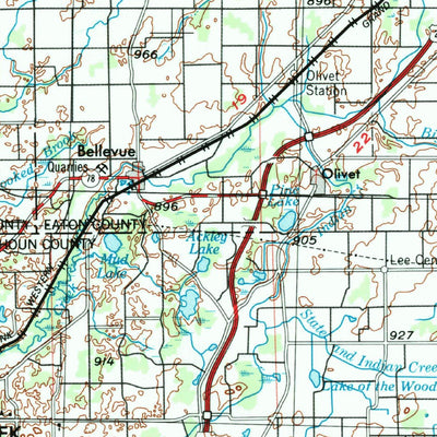 United States Geological Survey Grand Rapids, MI (1958, 250000-Scale) digital map