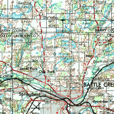 United States Geological Survey Grand Rapids, MI (1958, 250000-Scale) digital map