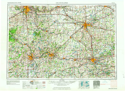 United States Geological Survey Grand Rapids, MI (1962, 250000-Scale) digital map