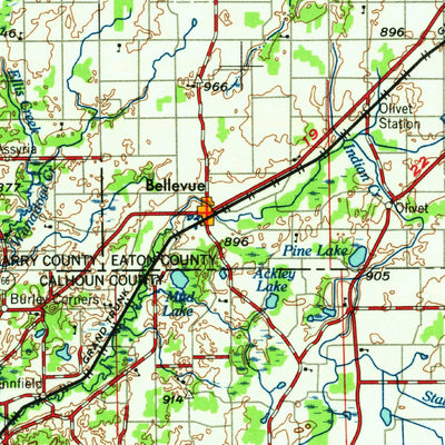 United States Geological Survey Grand Rapids, MI (1962, 250000-Scale) digital map