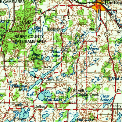 United States Geological Survey Grand Rapids, MI (1962, 250000-Scale) digital map