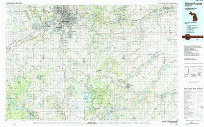 United States Geological Survey Grand Rapids, MI (1984, 100000-Scale) digital map