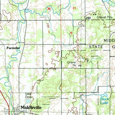 United States Geological Survey Grand Rapids, MI (1984, 100000-Scale) digital map