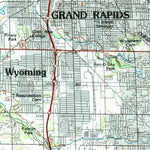 United States Geological Survey Grand Rapids, MI (1984, 100000-Scale) digital map