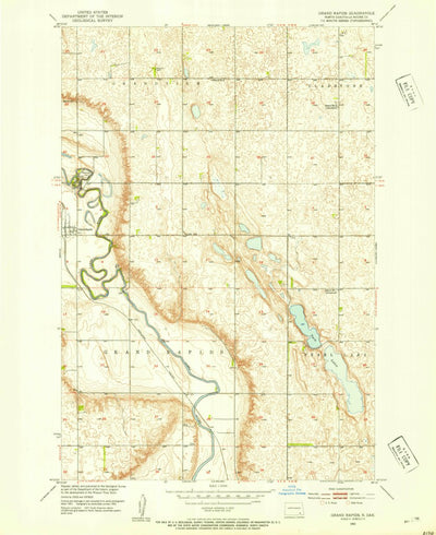 United States Geological Survey Grand Rapids, ND (1952, 24000-Scale) digital map