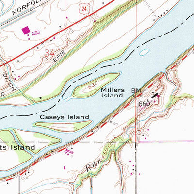 United States Geological Survey Grand Rapids, OH (1958, 24000-Scale) digital map