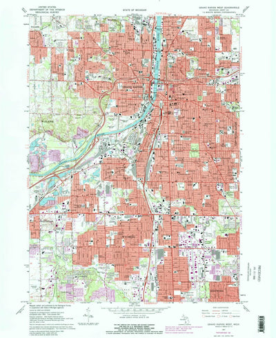 United States Geological Survey Grand Rapids West, MI (1967, 24000-Scale) digital map