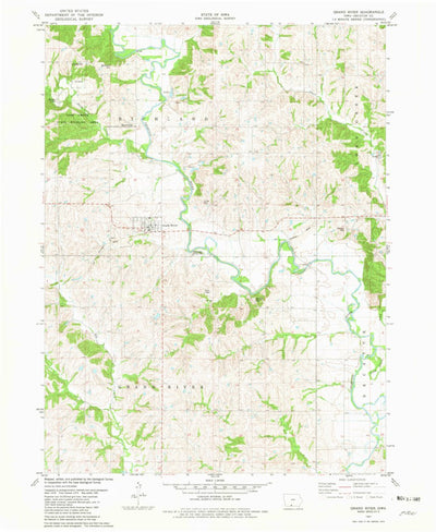 United States Geological Survey Grand River, IA (1981, 24000-Scale) digital map
