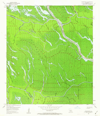 United States Geological Survey Grand River, LA (1953, 24000-Scale) digital map
