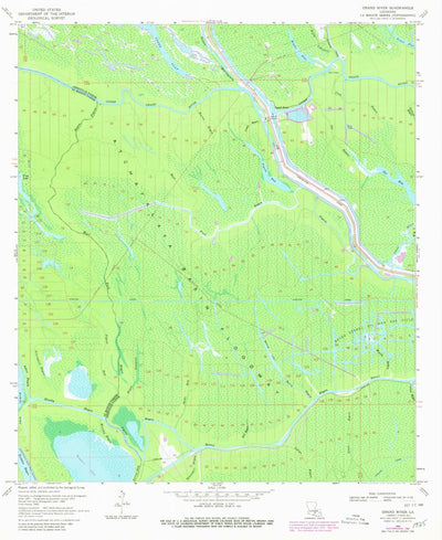 United States Geological Survey Grand River, LA (1969, 24000-Scale) digital map