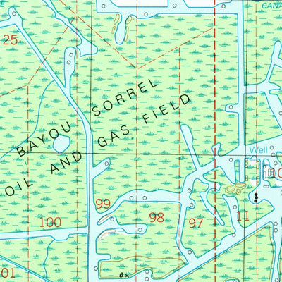 United States Geological Survey Grand River, LA (1992, 24000-Scale) digital map