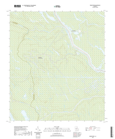 United States Geological Survey Grand River, LA (2020, 24000-Scale) digital map
