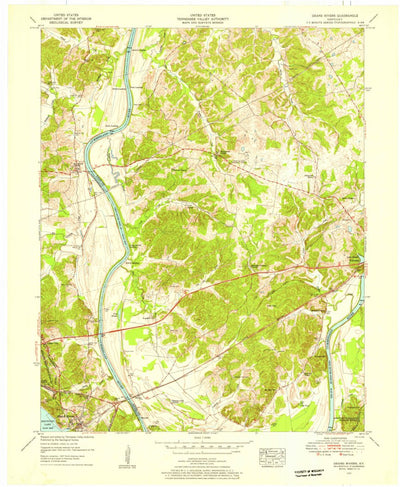 United States Geological Survey Grand Rivers, KY (1955, 24000-Scale) digital map