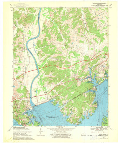 United States Geological Survey Grand Rivers, KY (1967, 24000-Scale) digital map