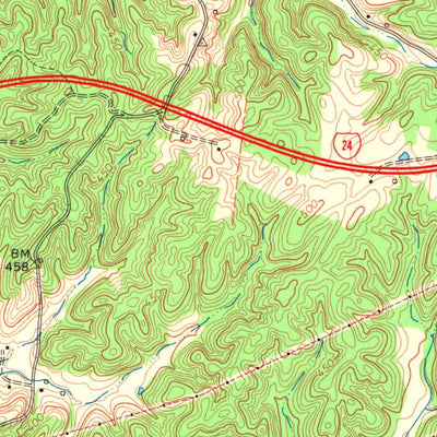 United States Geological Survey Grand Rivers, KY (1967, 24000-Scale) digital map