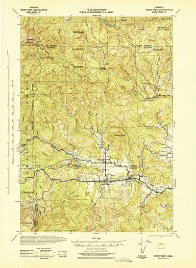 United States Geological Survey Grand Ronde, OR (1942, 62500-Scale) digital map