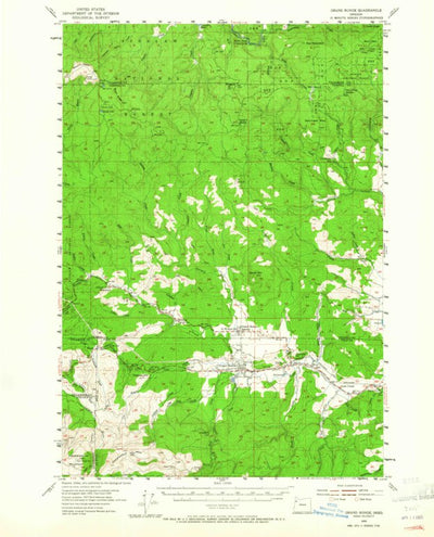 United States Geological Survey Grand Ronde, OR (1955, 62500-Scale) digital map
