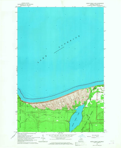 United States Geological Survey Grand Sable Lake, MI (1966, 24000-Scale) digital map