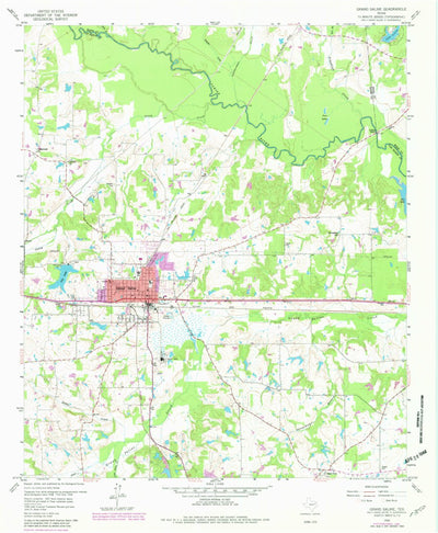 United States Geological Survey Grand Saline, TX (1959, 24000-Scale) digital map