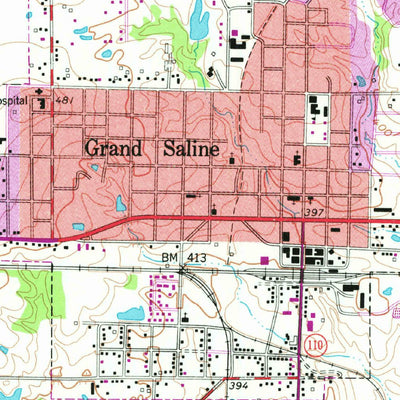 United States Geological Survey Grand Saline, TX (1959, 24000-Scale) digital map